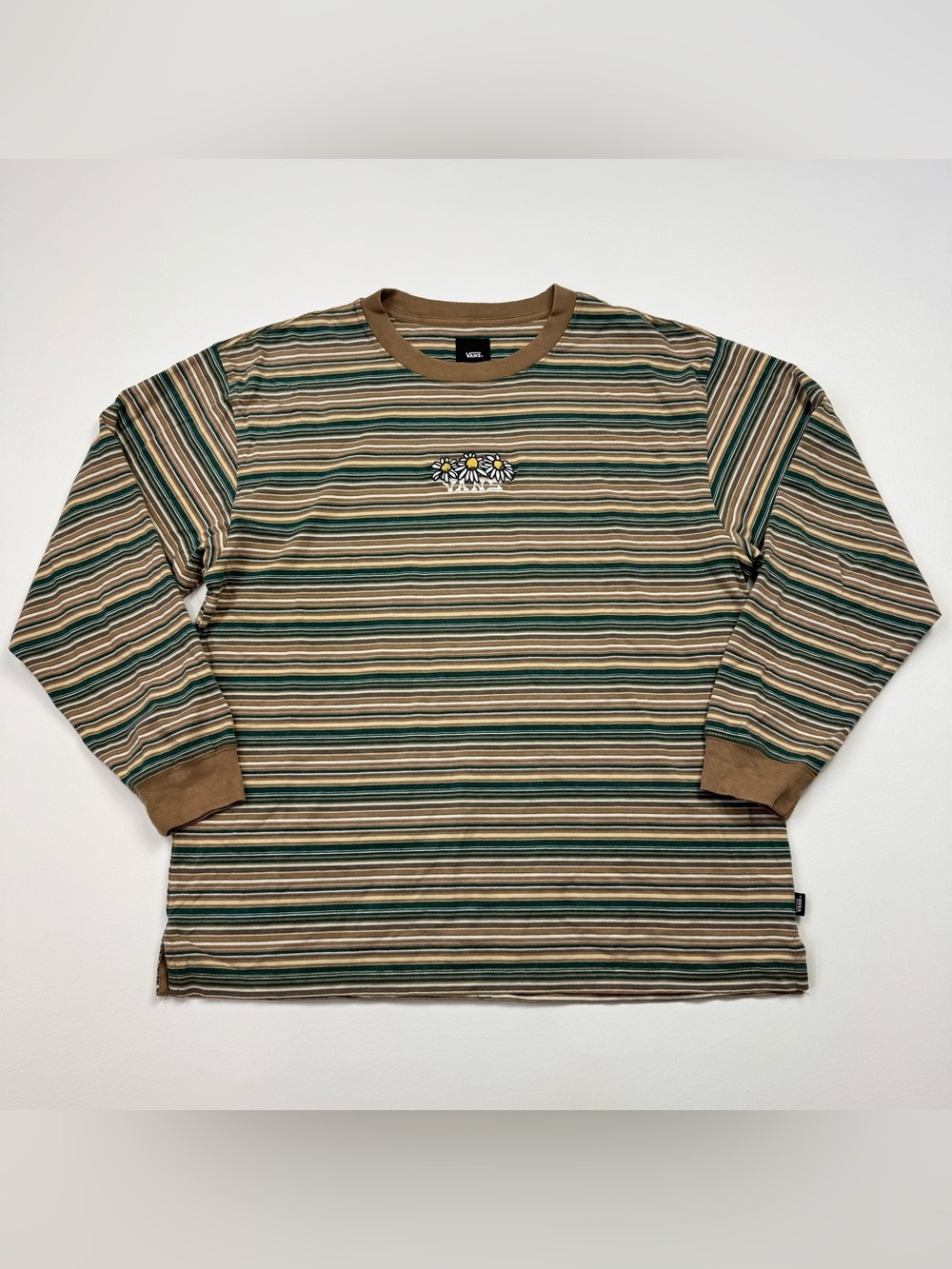 Men’s Vans Long Sleeve Striped T-Shirt Size Medium